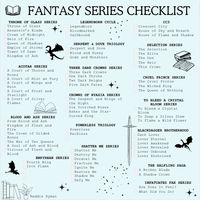 All kinds of different fantasy books tracker! The blank boxes are the upcoming books to be written and released.