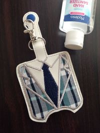 Check out this item in my Etsy shop https://www.etsy.com/listing/1134507159/fathers-day-tie-hand-sanitizer-holder