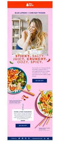 Subject: Introducing BLUE APRON x CHRISSY TEIGEN—save $50 🌶