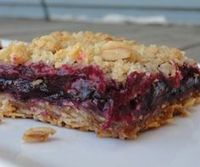 Blueberry Rhubarb Bars. I am going to use honey instead of sugar, arrowroot instead of cornstarch, and almond meal instead of flour. Hope this works!