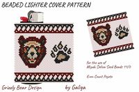 Grizzly Bear Beaded Lighter Case Pattern Animal Design