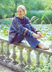 Women's Entrelac Jumper in Noro Kureyon - download the FREE knitting pattern from LoveKnitting