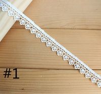 5 Yards Water - soluble Embroidery lace milk Trim, Great for Home Decor & Jewelry Making for bridal dress, millinery, costumes design Length: 3 yards/2.7 meters Width (Approx) :#1 (20mm)/#2 (15mm)/#3 (15mm)/#4 (20mm) Because of the different monitors in each computer, the pictures and objects will be slightly different. Feel free to contact us if you need wholesale price for bulk order. Happy shopping here!