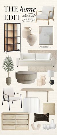 Clean & simple organic modern home decor finds and organic modern home inspiration I'm pinning on daniellegervino.com