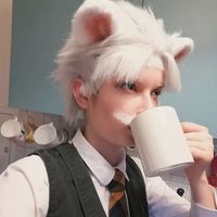 "Even the principal needs his tea break in the teacher's room." 🍵 - - - #cosplay #cosplayer #fyp #mha #mhacosplay #mhacosplayer #bnha #nezu #principalnezu #nezucosplay #principalnezucosplay