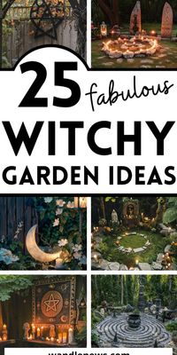 Transform your backyard into a magical sanctuary with these 25 witchy garden ideas. Whether you're a practicing witch or simply love the mystical aesthetic, these tips will help you create the perfect witch's haven.  Decor, DIY, wedding, patio, party, small, plants, design, gardening.