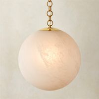 Moon Globe Pendant Light with Brass Chain 21" by Kara Mann + Reviews | CB2