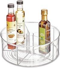 iDesign Recycled Plastic Lazy Susan Turntable Organizer Pantry, Bathroom, General Storage and More, The Linus Collection, 11.5", Clear