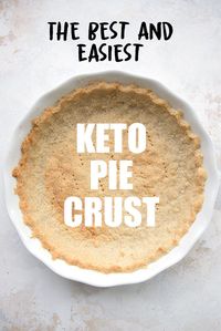 Pie lovers, rejoice! The best keto pie crust is here to save the day and make your low carb dessert dreams come true. Tender and yet sturdy, and so easy to make with only 4 basic ingredients. Grab a fork and dig in! Nut-free and dairy-free options too. #ketodesserts #ketorecipes #lowcarbdiet #sugarfree #grainfree