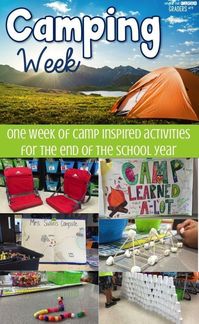 One week of camp inspired activities, freebies and more for the "end of year tired teacher"! These ideas are perfect to try in the kindergarten, first grade, or second grade classroom! #kristinsullinsteaching #endofyearideas #firstgrade #kindergarten #freebies