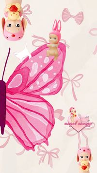 Sony Angel Pink Bows Background