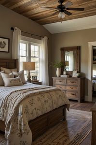 Bring life into your rustic farmhouse bedroom with greenery and plants. Discover ideas for incorporating potted plants, hanging greenery, and botanical prints that add a fresh and vibrant touch to your space. Perfect for a nature-inspired retreat. #GreeneryInHome #Rustic Farmhouse #Bedroom Decor #PlantDecor