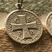 St. Benedict 7/8" Medal Pendant .Catholic Exorcism -BLESSED BY POPE - Catholically