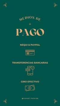 ¿SABÍAS QUÉ?
Ofrecemos diversos medios de pago para mayor comodidad ✌️
Para mayor información deja en los comentarios un 🫶 para responderte!

Sígueme en @cgvart.fashion para conocer mi trabajo, conectar, adquirir alguno de mis productos o colaborar 😁

#cgvartfashion #moda #edicionlimitada #diseñadorademodas #moda🇨🇴 #moda🇨🇴🇺🇸