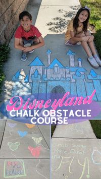 We created a chalk obstacle course with a fun Disney twist for our kids. Inspired by Disneyland! Find the colorful chalk on Amazon with the link provided. Outdoor Summer fun for kids