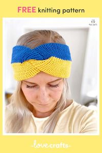 Show support and stand together with Ukraine. This one-size fits all headband is designed especially for beginner maker with only basic stitches used.