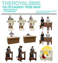 THEROYALSIMS "GO TO CHURCH" POSE PACK | Patreon