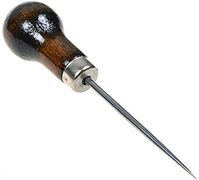 Stonestreet Leather Scratch Awl, 2 PCS Gourd Shape Wood Handle Steel Needle, Leather Craft Tool