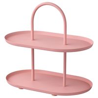 SOMMARÖGA serving stand, two tiers, pink. Bring food and drinks out into the garden or to the sofa with SOMMARÖGA tray. You can also serve your guests directly from the tray – a nice and beautiful way to make everyone feel welcome. Dish: Steel.