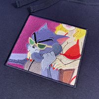 Embroidery featuring Tom from the animated series "Tom and Jerry". #TomCat #TomAndJerry #Embroidery #MachineEmbroidery