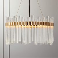 Orion Modern Glass Crystal Chandelier + Reviews | CB2