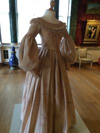 The proposal costume worn by Jenna Coleman, on display at Harewood House.