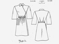 Pintucks: Claire McCardell: 1942 Popover dress, the design diagram