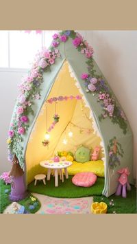 Step into a world of magic with our fairy garden-themed design ideas for a toddler girl's bedroom. Learn how to incorporate flower-shaped rugs, fairy lights, and a mini playhouse or tent adorned with flower garlands and fairy decorations to create an enchanting and imaginative space for your little one to explore.