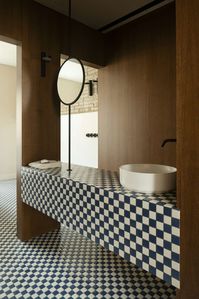 Photo 9 of 18 in Swaths of Blue and White Tile Shimmer in This 1940s Spanish Apartment - Dwell