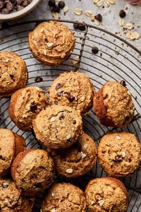 Gut-Healthy Mini Banana Chocolate Chip Buckwheat Muffins - Kalejunkie