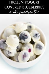 Frozen Yogurt Covered Blueberries - The Healthy Kids Table