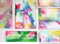 Science & Art for Kids: Marbled Milk Paper - Babble Dabble Do