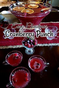 Easy Christmas Cranberry Punch Recipe