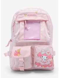 My Melody Pink Floral Multi Pocket Backpack