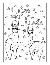 Llama Coloring Page, FREE Coloring Page Template Printing Printable Llama Coloring Pages for Kids, LLama