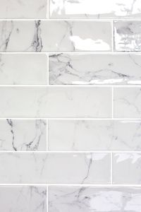 Carrara Marble Effect Gloss Metro Wall Tiles | Quorn Stone