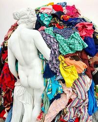 Venus of the Rags Michelangelo Pistoletto A leading figure in the movement of Arte Povera and Conceptual art Michelangelo Pistoletto is best known for his mirror paintings beginning in the 1960s. In his minus objects sculptures that explore how objects become artworks through the ideas they express Pistoletto uses poor materials as a liberation from the traditional art system as in his 1967 work Venus of the Rags a copy of the classical figure set against a mound of old clothes and rags. "One an