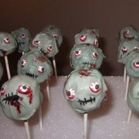 Zombie cake pops for my birthday!