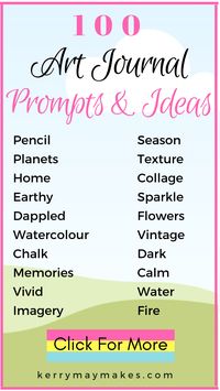 100 Art Journal Prompts and Journaling Ideas to inspire your creativity in your art journals, journaling and creative journals. Use them however you like, literally, for art, painting, watercolour, journal prompts or photographs for memory keeping.