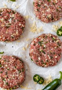 Turkey Jalapeño Cheese Burgers