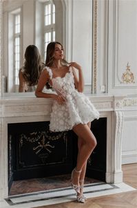 The Nathaly Mini Dress is the perfect addition to any formal event. Featuring delicate flower lace embroidery and an elegant lace-up spaghetti strap design, this sleeveless white mini dress exudes sophistication and charm. Ideal for proms, evening events, or any special occasion, the Nathaly dress is a must-have for any fashion-forward individual. Material: Polyester Welcome to Velluto Rosso store, we have: 1. Best Price- Superior Fabric, Advanced Custom Craftsmanship, Accurate Measurements and