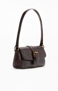 Brown Buckle Shoulder Bag