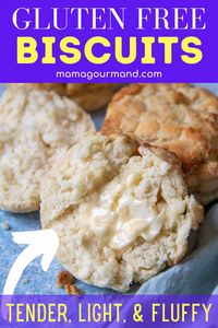 The best Gluten Free Biscuits recipe taste so amazing, no one even suspects they are gluten free! Easy, fluffy biscuits are made with simple ingredients to make a southern-style drop biscuit with no rolling or shaping!