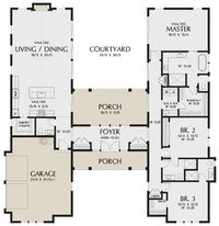 Modern Farmhouse Plan: 2,451 Square Feet, 3 Bedrooms, 3.5 Bathrooms - 2559-00924