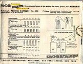 McCalls 4228 Claire McCardell 1957 Dress Pattern UNCUT