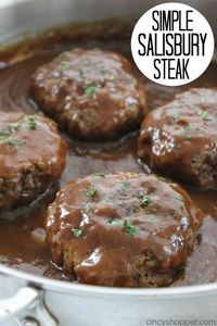 Simple Salisbury Steak - perfect weeknight recipe idea to serve the family. Add…