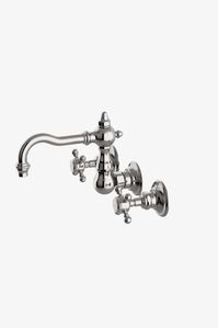 Discover Julia High Profile Three Hole Wall Mounted Lavatory Faucet with Metal Cross Handles Online | Waterworks