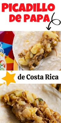 This picadillo recipe from Costa Rica combines potatoes, shredded beef, white beans and sofrito for the perfect mini taco!