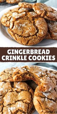 Gingerbread Crinkle Cookies l ® - { Fast   Easy }