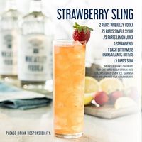 Check out this Strawberry Sling Cocktail Recipe! A refreshing fruity cocktail to enjoy this weekend 🥂🍓